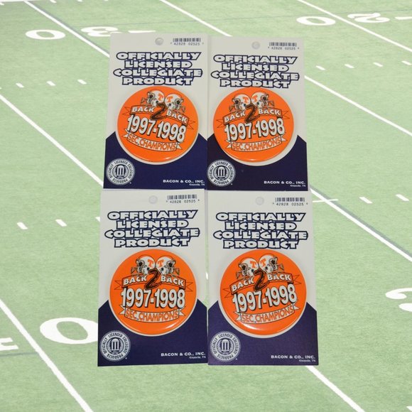 Vintage Lot of 4 Tennessee Vols 1997-98 SEC Champions Pinback Buttons Football - Picture 1 of 4